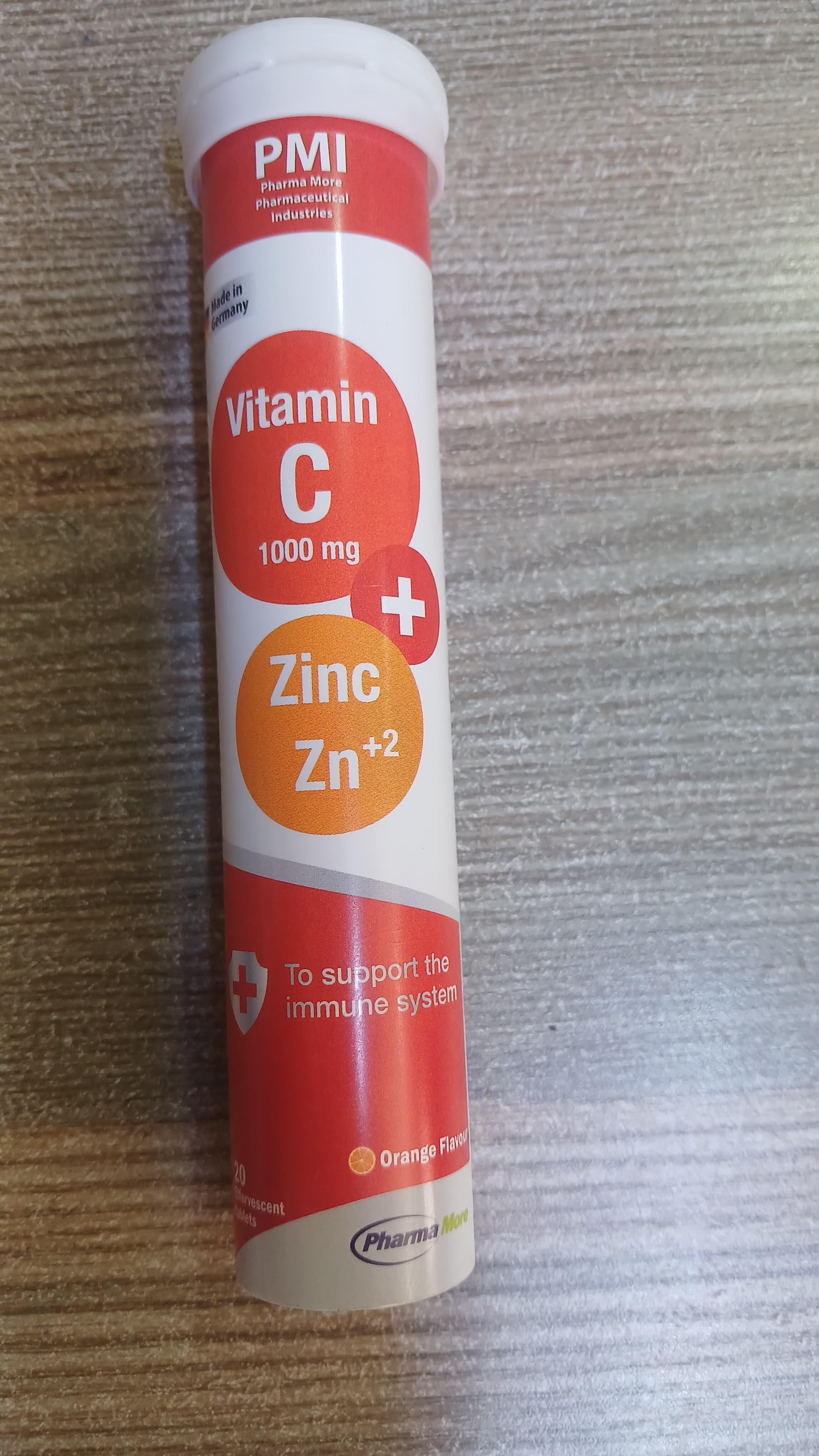 PMI VITAMIN C + ZINC EFFERVESCENT TABS 20*S